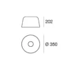 plafón LED Delfi_S, blanca, Ø 35 cm, metal