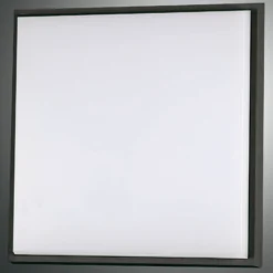 Plafón LED Desdy, 30x30 cm, IP54, negro