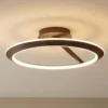 Plafón LED Eldra de Lucande, marrón café, Ø 55 cm, CCT