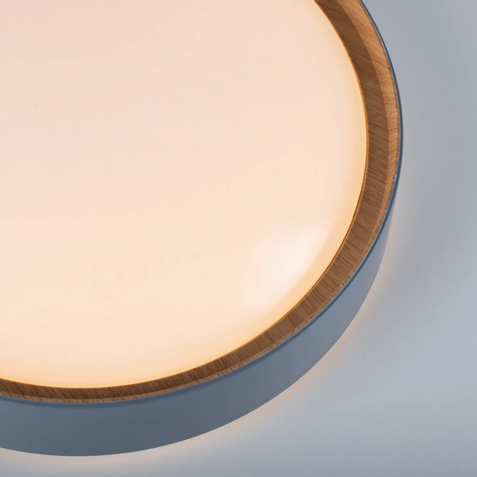 Plafón LED Emilia, atenuable en tres niveles, gris