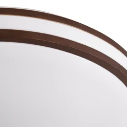 Plafón LED Emiva de Lindby, Ø 50 cm, madera oscura, CCT