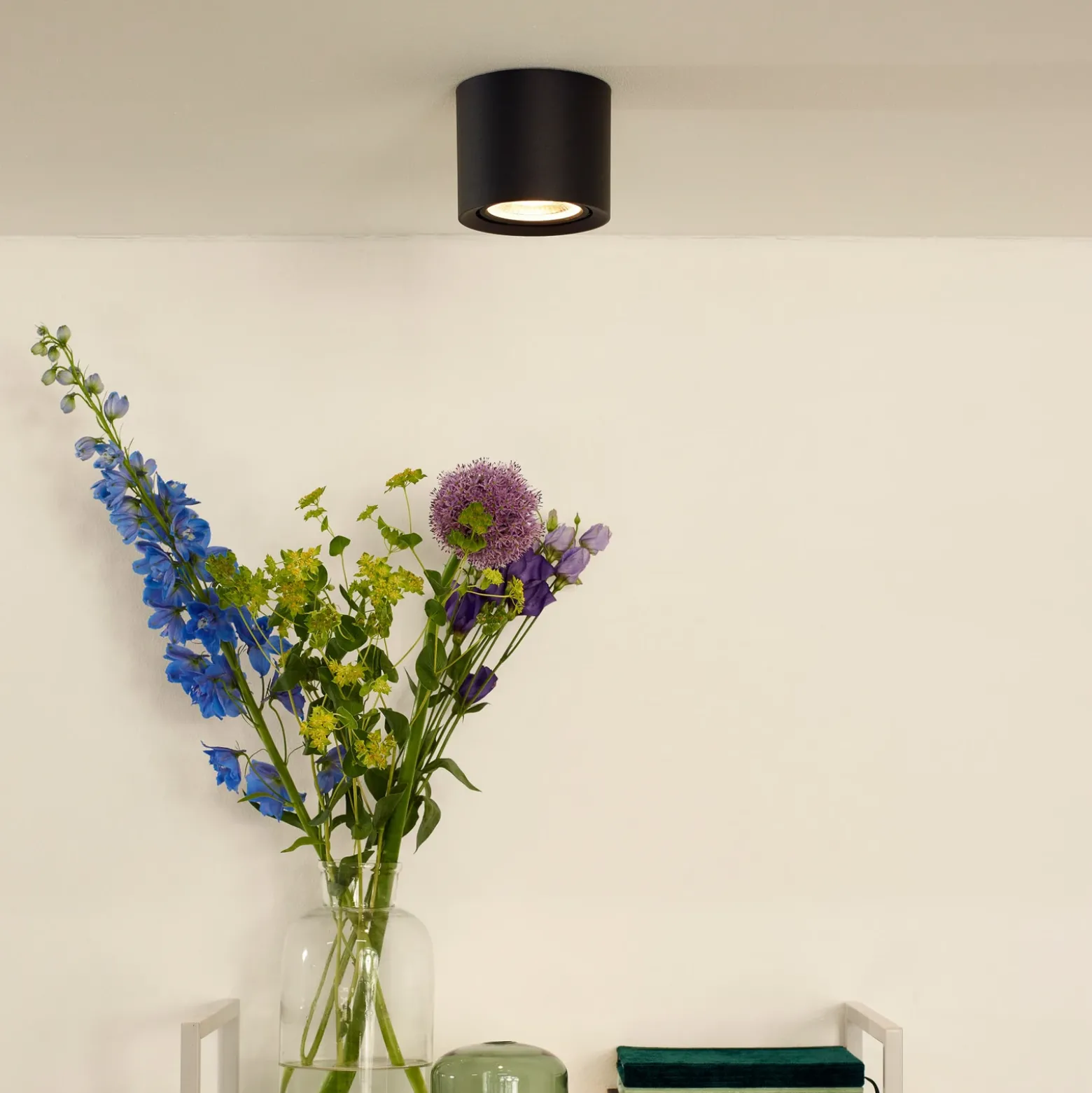 Plafón LED Fedler dim to warm, negro