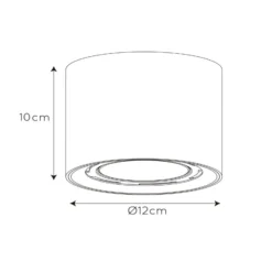 Plafón LED Fedler dim to warm, negro