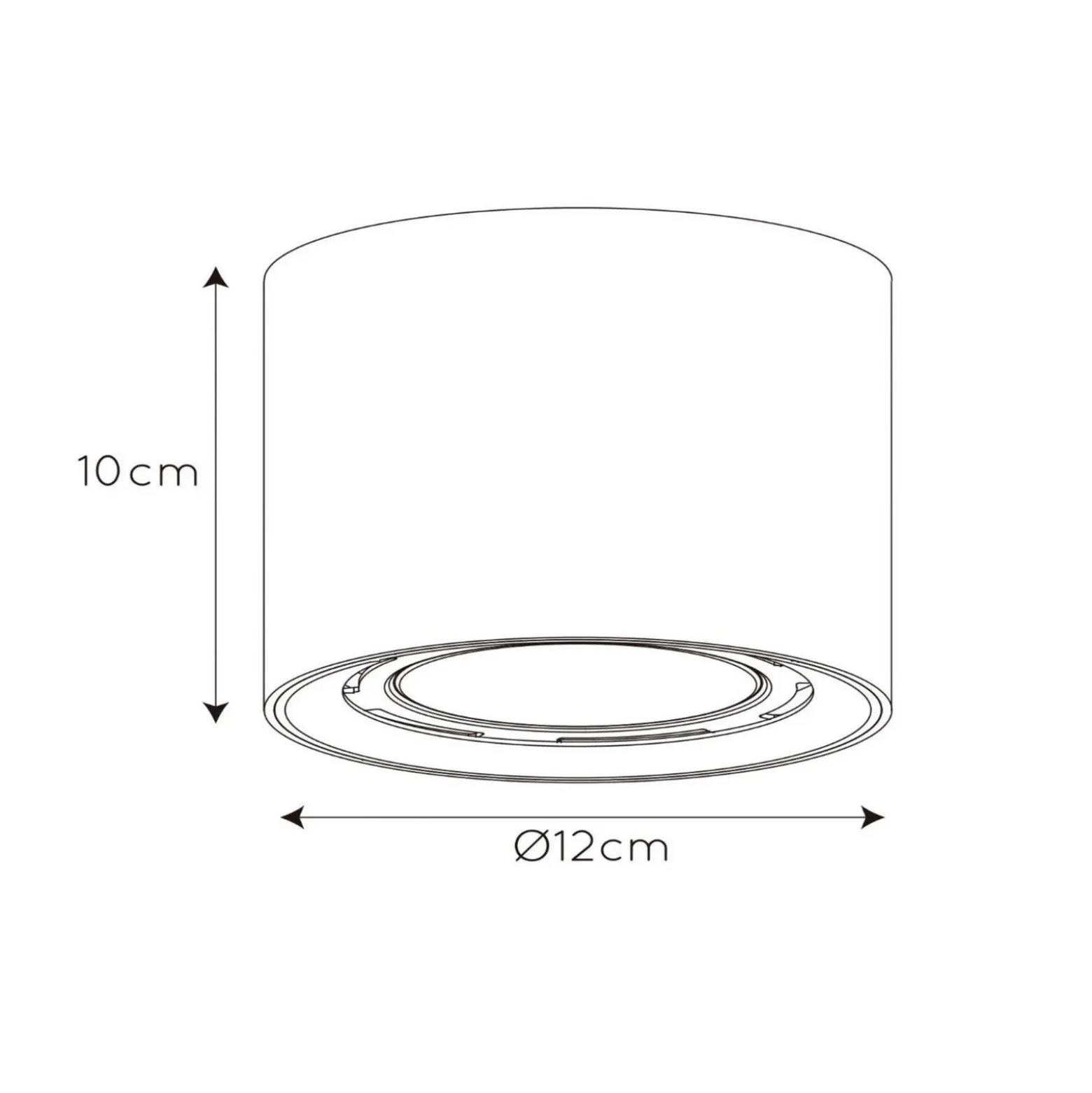 Plafón LED Fedler dim to warm, negro