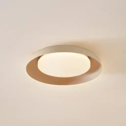 Plafón LED Florie de Lindby, beige, metal, Ø 40 cm