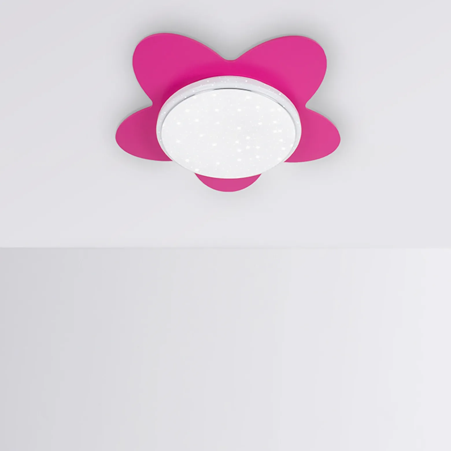 Plafón LED Flower Starlight, rosa