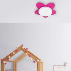 Plafón LED Flower Starlight, rosa