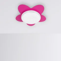 Plafón LED Flower Starlight, rosa