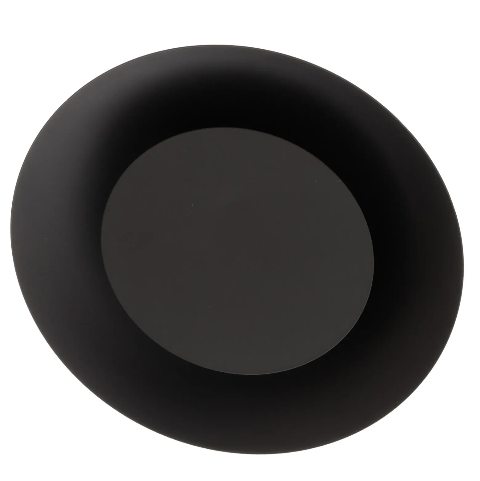 Plafón LED Foskal en negro, Ø 21,5 cm