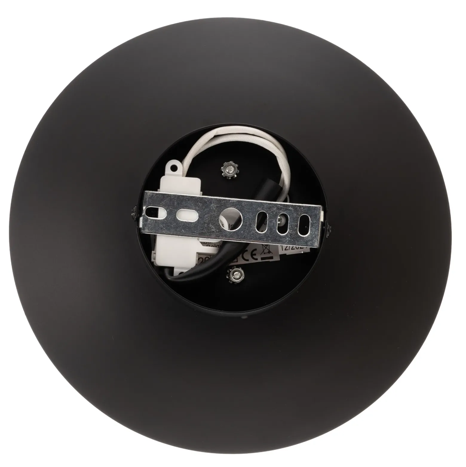 Plafón LED Foskal en negro, Ø 21,5 cm