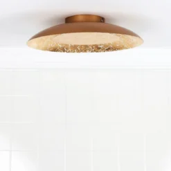 Plafón LED Foskal latón, Ø 34,5 cm