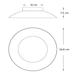 Plafón LED Foskal latón, Ø 34,5 cm