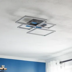 Plafón LED Frame, CCT, 4 luces, aluminio