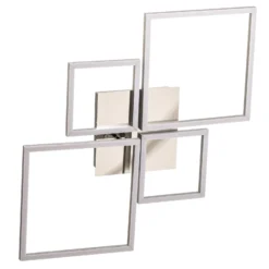 Plafón LED Frame, CCT, 4 luces, aluminio