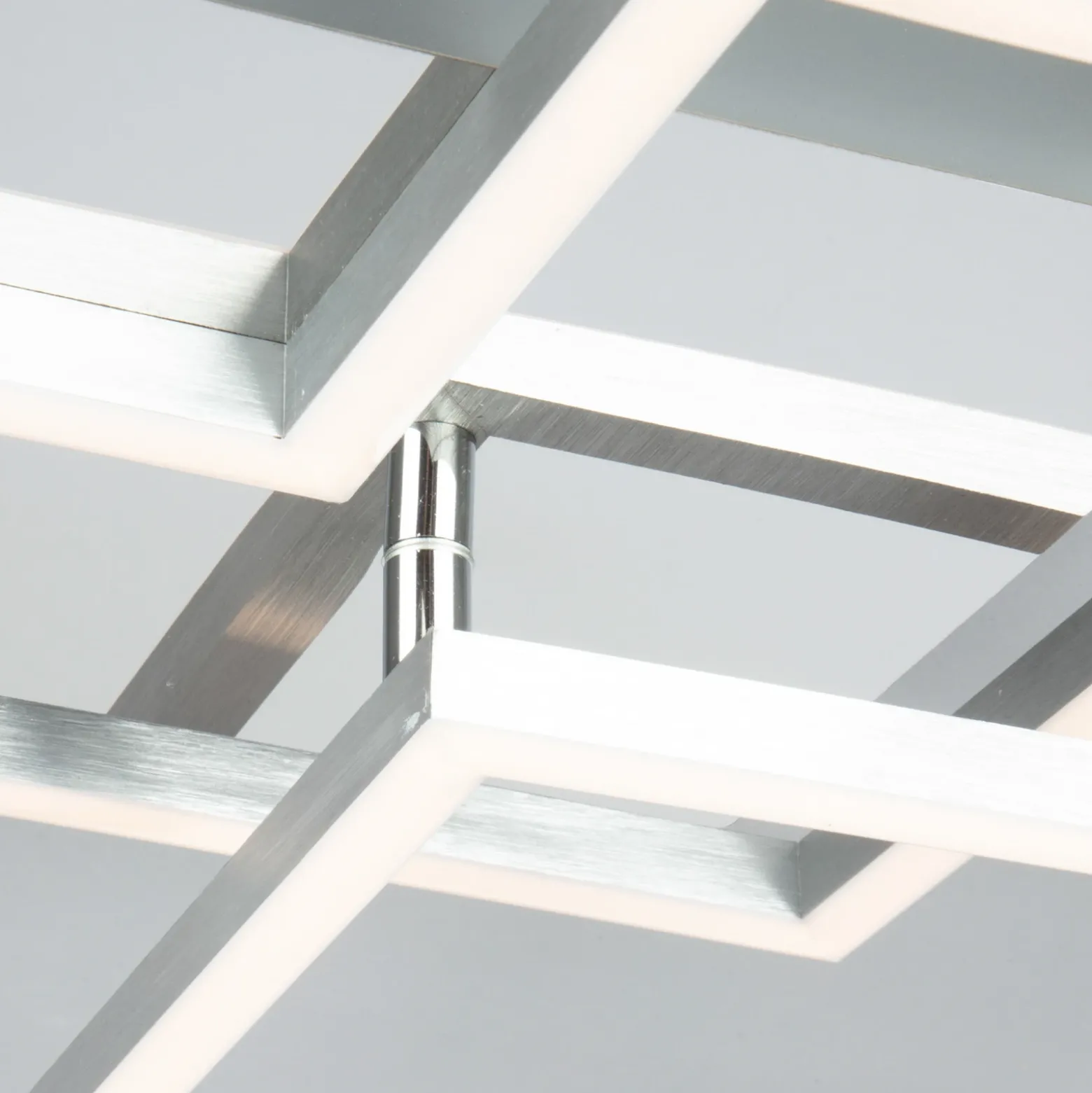 Plafón LED Frame step-dim cromo-aluminio 76x37cm