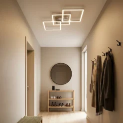 Plafón LED Frame step-dim cromo-aluminio 76x37cm