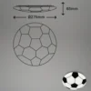Plafón LED Fútbol, negro/blanco, Ø 27,5cm