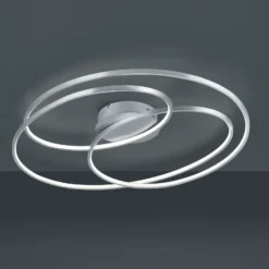 Plafón LED Gale, 80 cm, níquel mate