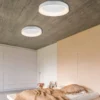 Plafón LED Girona con control remoto, blanco