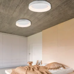 Plafón LED Girona con control remoto, blanco