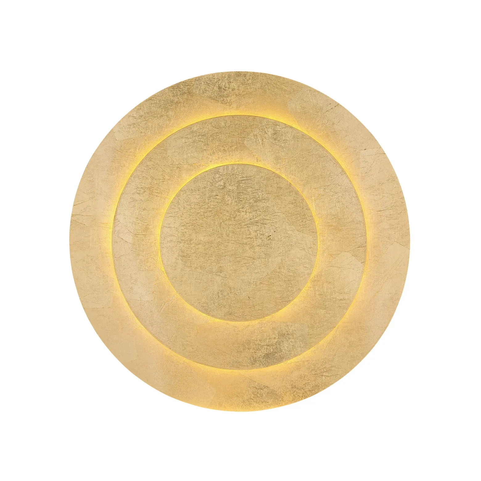 Plafón LED Heda, Ø 35 cm, dorado, metal