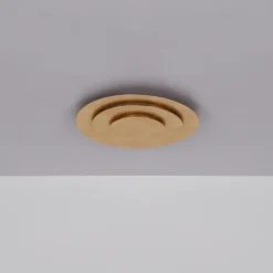 Plafón LED Heda, Ø 35 cm, dorado, metal