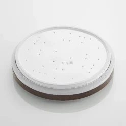 Plafón LED Hudsona de Lindby, Ø 49 cm, madera, marrón