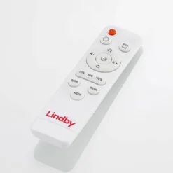 Plafón LED Hudsona de Lindby, Ø 49 cm, madera, marrón