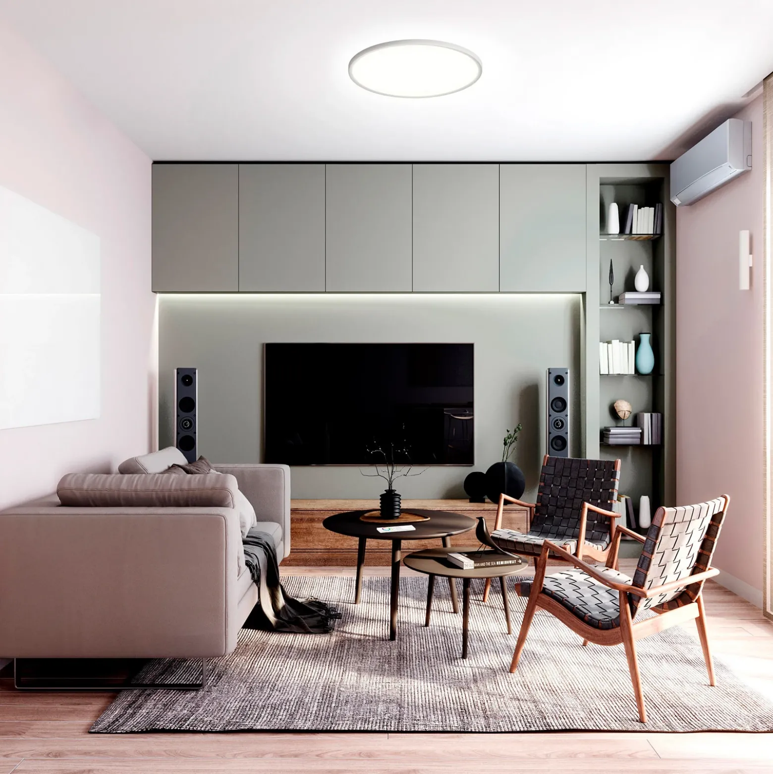 Plafón LED inteligente Amela de Müller Licht tint, Ø 50 cm