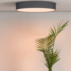 Plafón LED inteligente Calex Fabric, Ø 40 cm, RGBW, atenuable