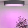 plafón LED inteligente Calex Fabric, Ø 30 cm, RGBW, atenuable