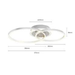 Plafón LED inteligente Lindby Smart Edica, 58 cm, Tuya, CCT