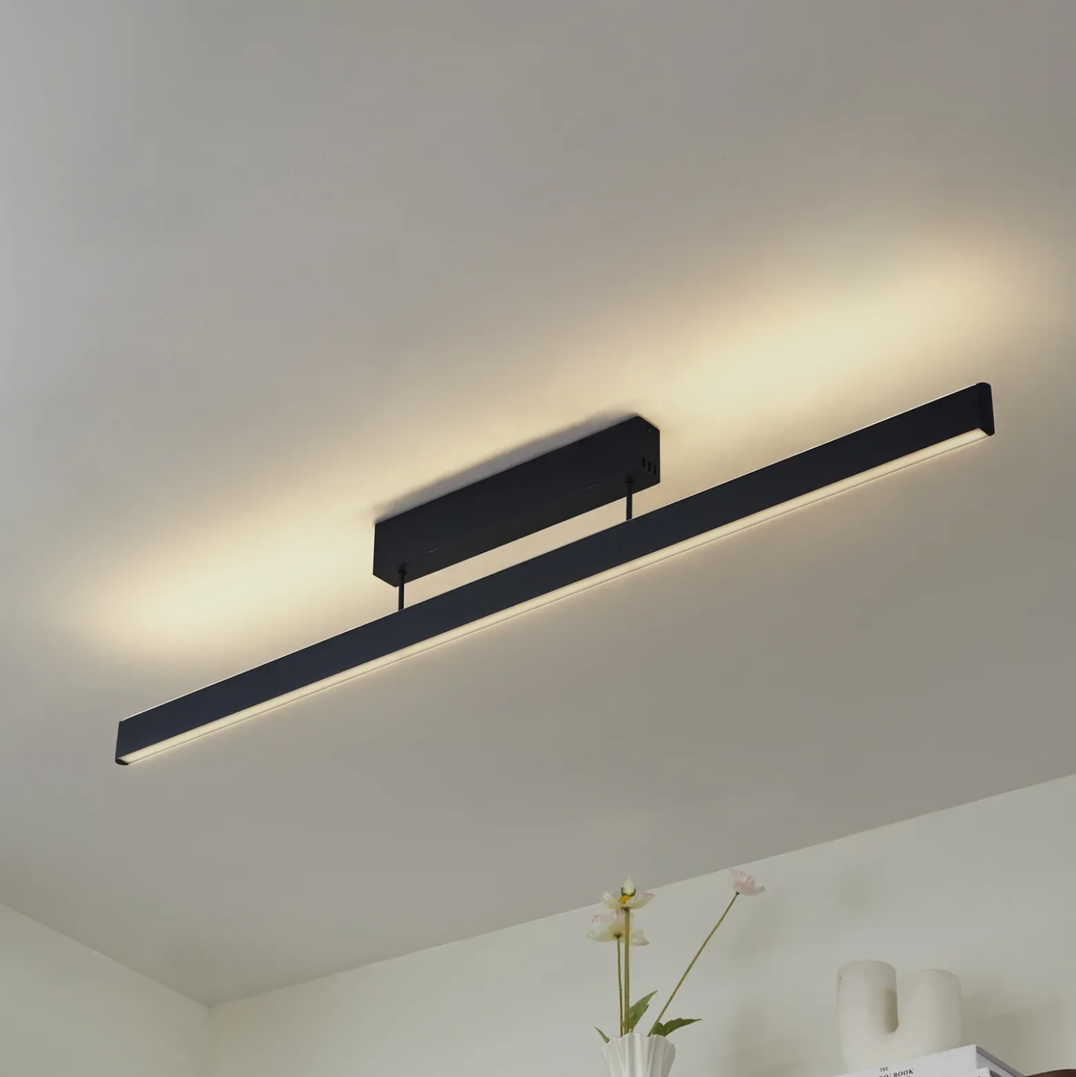 Plafón LED inteligente Lucande Mylosh, negro, CCT, Tuya