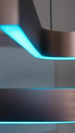 Plafón LED inteligente para techo Folcino-Z, color bronce, 64 cm, CCT