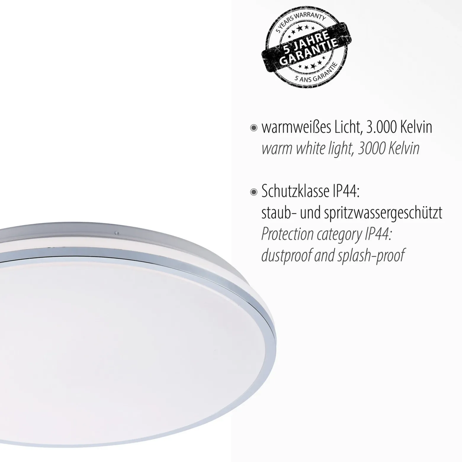 Plafón LED Isabell, Ø 49 cm