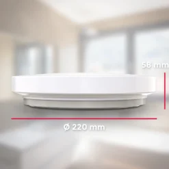 Plafón LED Iva, IP44, blanco, plástico, 4000 K