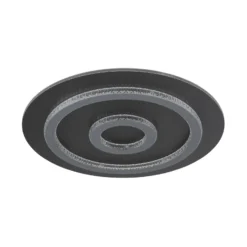 Plafón LED Jayden, negro/antracita, CCT, atenuable