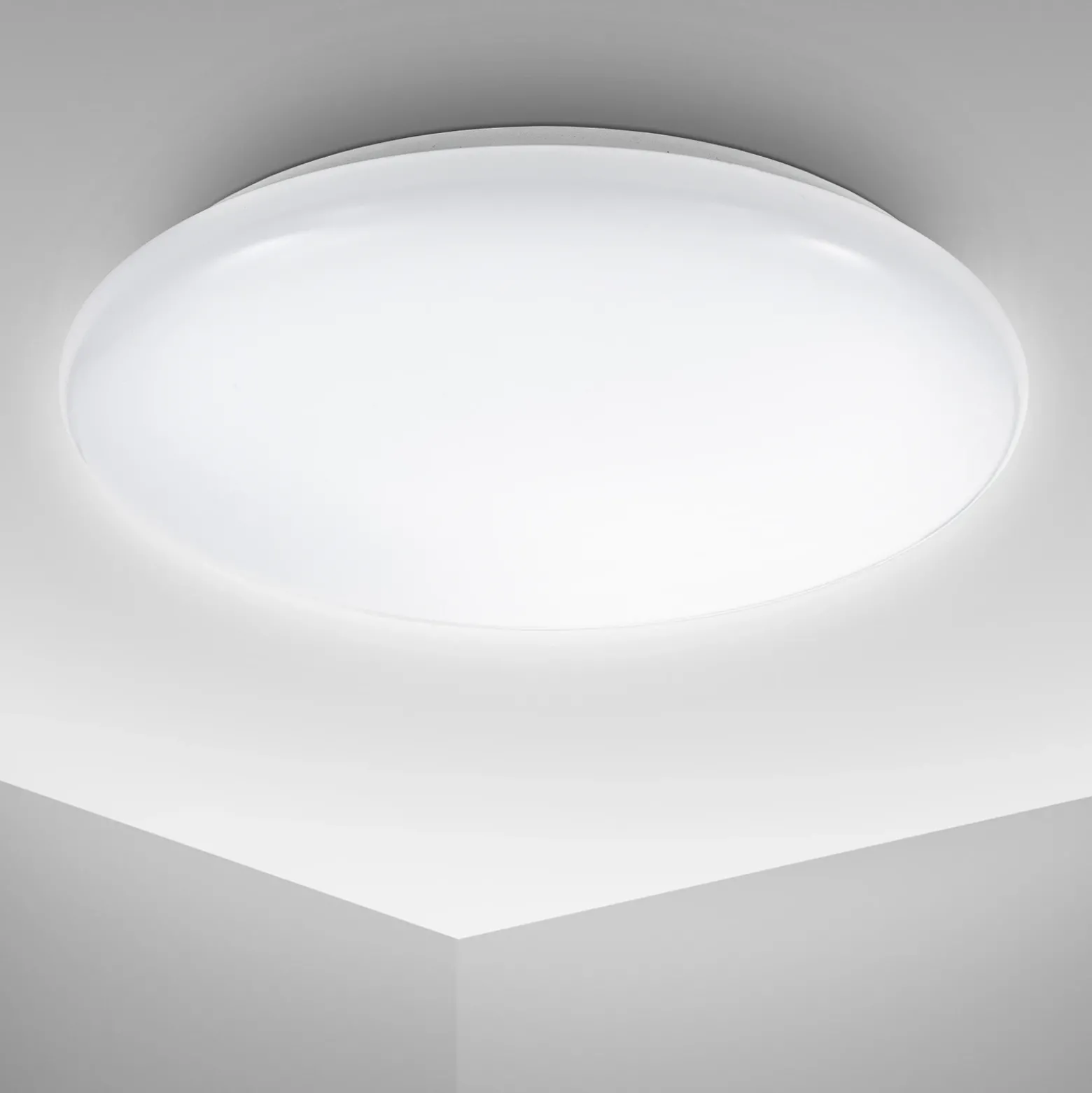 Plafón LED Jill, blanco, Ø 27,8 cm, plástico, 4000 K