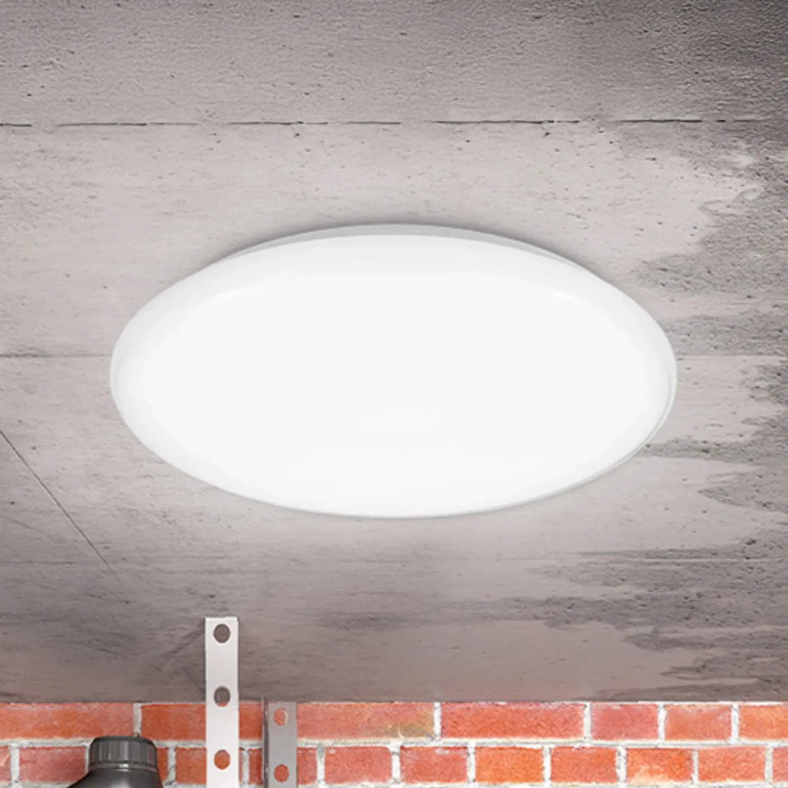 Plafón LED Jill, blanco, Ø 27,8 cm, plástico, 4000 K