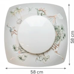 Plafón LED Jurassic Starlight, blanco/de colores, longitud 58 cm