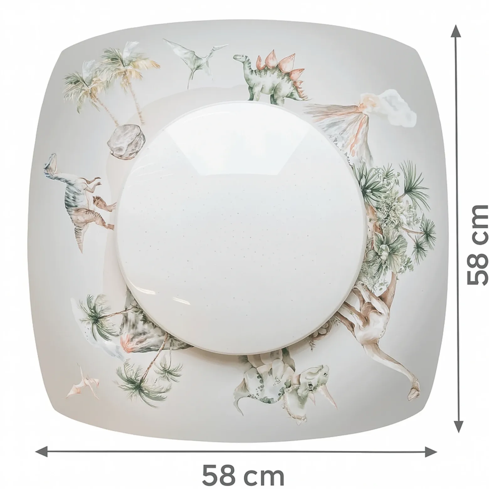 Plafón LED Jurassic Starlight, blanco/de colores, longitud 58 cm