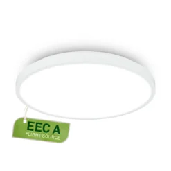 Plafón LED Kaida, blanca, Ø 30 cm, EEC A, 4000 K