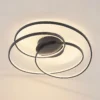 Plafón LED Kateryna de Lindby, negro, Ø 60 cm, atenuable