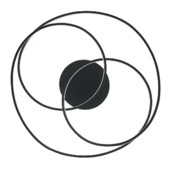 Plafón LED Kateryna de Lindby, negro, Ø 60 cm, atenuable