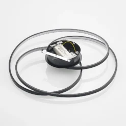 Plafón LED Kateryna de Lindby, negro, Ø 60 cm, atenuable
