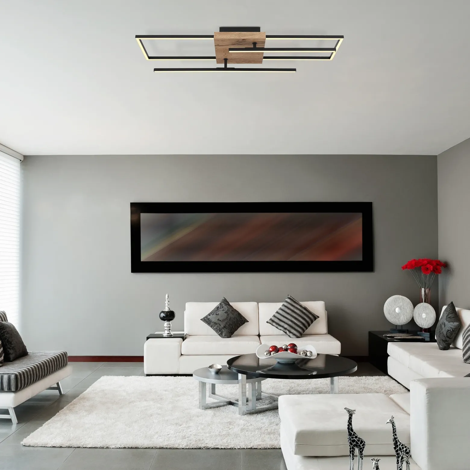 Plafón LED Kendra longitud 80 cm