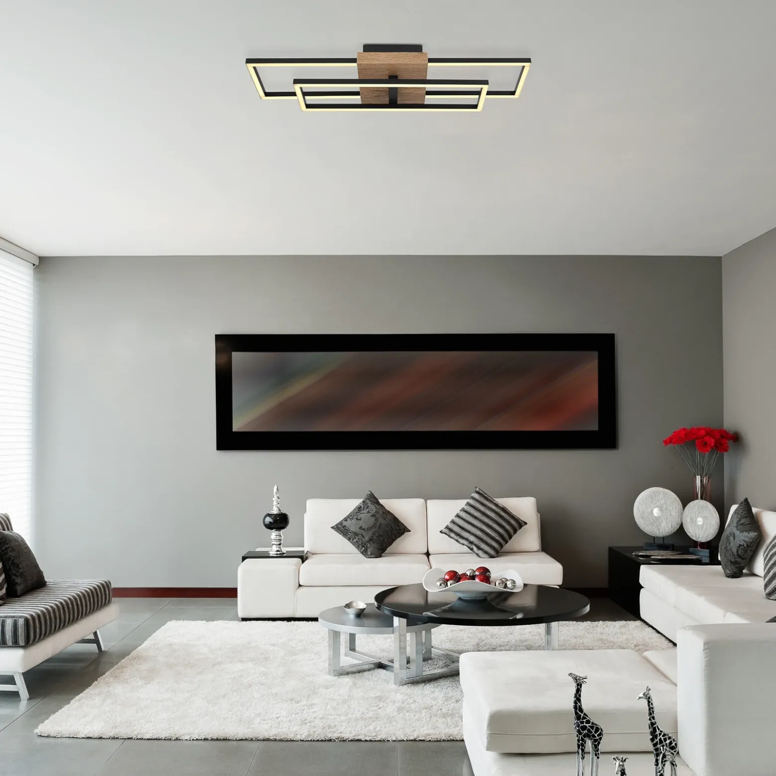 Plafón LED Kendra longitud 60 cm