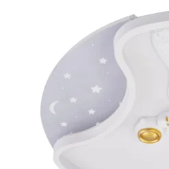 Plafón LED Kosmo de Lindby, 40 cm, blanco, metal, luna