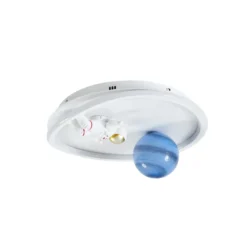 Plafón LED Kosmo de Lindby, 40 cm, blanco, metal, tierra