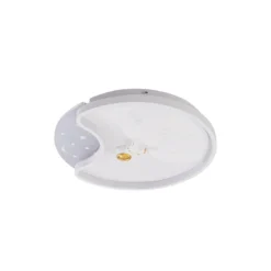 Plafón LED Kosmo de Lindby, 40 cm, blanco, metal, luna